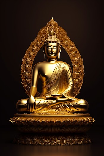 Gold Buddha Statue, generated by A.I