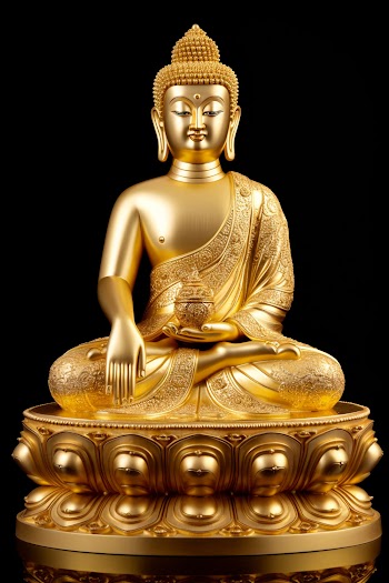 Gold Buddha Statue, generated by A.I