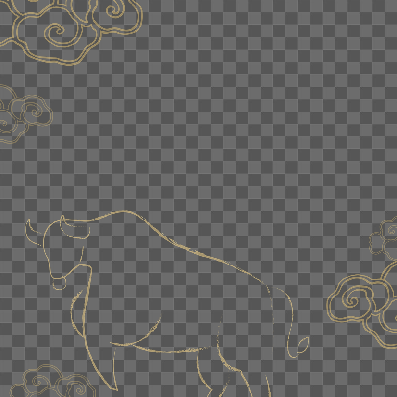 Gold bull png Chinese animal | Free PNG - rawpixel