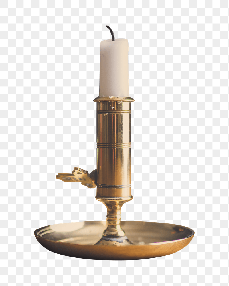 Gold candle holder png sticker, | Free PNG - rawpixel