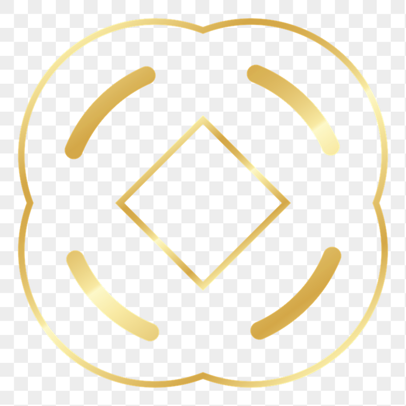 Gold Chinese png badge sticker, | Free PNG - rawpixel