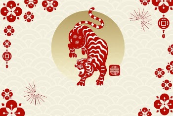 Gold Chinese tiger background, 2022 | Free Vector - rawpixel