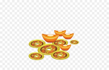 Gold Chinese zodiac Rat - Gold coins 