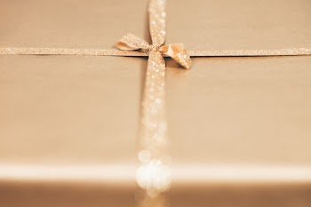 Gold Christmas gift
