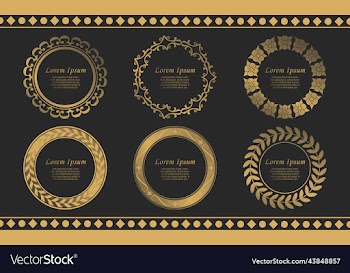 gold circle frame wreath collection
