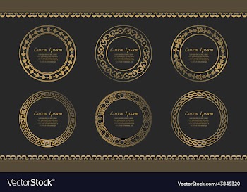 gold circle luxury frame wreath collection