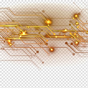 Gold circuit , Integrated circuit Electronic circuit, Gold chip lines transparent background PNG clipart