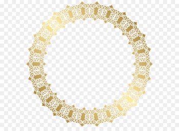 Gold Clip art - Round Gold Border Transparent Clip Art Image 