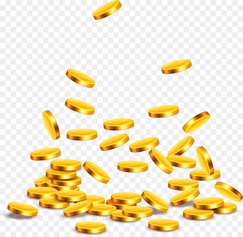 Gold coin Adobe Illustrator - Floating purse 