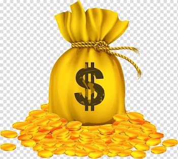 Gold coin Bag, Montreal's gold coin and purse transparent background PNG clipart
