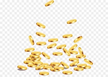 Gold coin Money Clip art - Scattered gold coins 