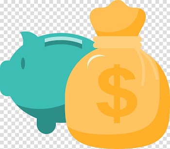 Gold coin Piggy bank, gold transparent background PNG clipart