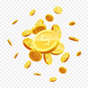 Gold coin Stock photography Royalty-free - Flying scattered gold coin vector material 