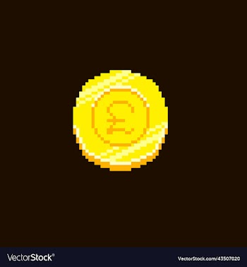 gold coin with british pound symbol