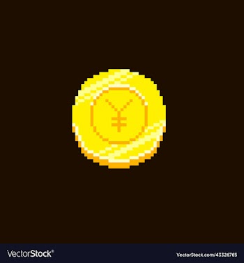 gold coin with yen symbol