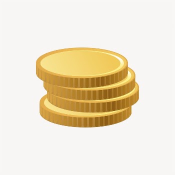 Gold coins clipart, illustration vector. | Free Vector - rawpixel