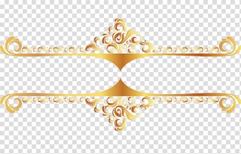 Gold color illustration, Euclidean , Continental Gold Line border transparent background PNG clipart