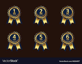 gold color warranty badge elements collection
