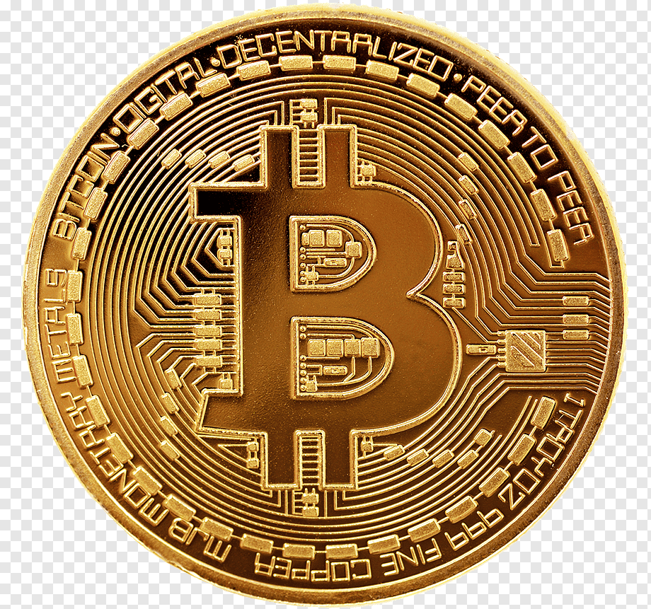 gold-colored Bitcoin coin, Bitcoin Cryptocurrency Monero Initial coin offering, bitcoin, medal, gold, metal png
