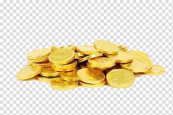 Gold-colored coins, Chocolate coin Gold coin Christmas, Pile of gold coins transparent background PNG clipart
