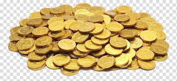 Gold-colored coins , Gold coin Bullion coin, A pool of gold coins transparent background PNG clipart