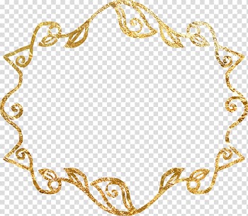 Gold-colored frame il l, Gold Material Euclidean Gratis, Material gold border transparent background PNG clipart