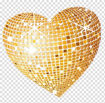 Gold-colored heart illustration, Heart , Heart-shaped flash transparent background PNG clipart