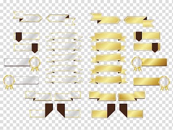 Gold-colored , Rectangle Furniture Yellow, Fashion design material ribbon tag transparent background PNG clipart