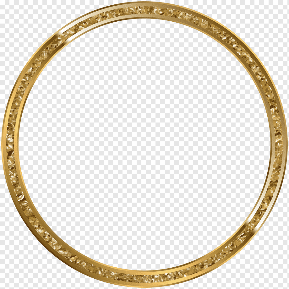 gold-colored ring illustration, frame, Round Border Frame Gold, border Frame, material, design png