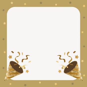 Gold confetti popper frame background, | Free Vector - rawpixel