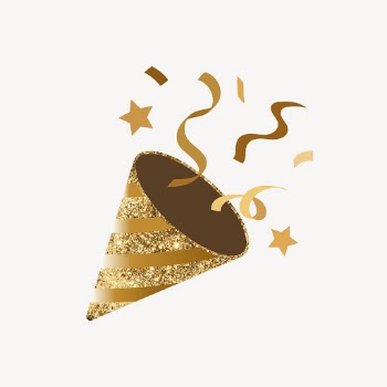 Gold confetti popper, party decoration | Free Vector - rawpixel