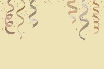 Gold confetti, ribbons, party frame | Free PSD - rawpixel