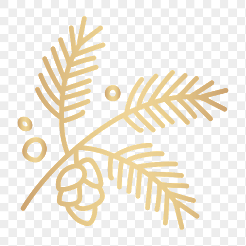 Gold conifer cone png doodle | Free PNG - rawpixel