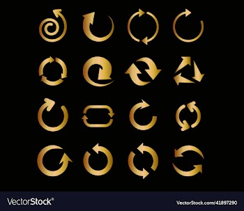 gold cricles arrow icons