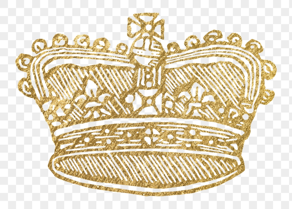 Gold crown png sticker, aesthetic | Free PNG Illustration - rawpixel