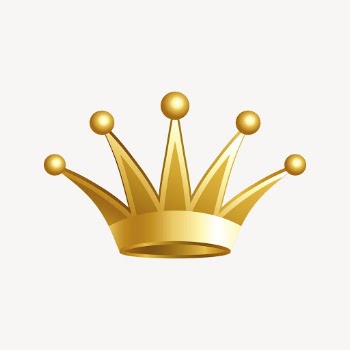 Gold crown sticker, object illustration | Free Vector - rawpixel