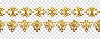 Gold damask digital frame, Flower Pattern, golden flower pattern transparent background PNG clipart