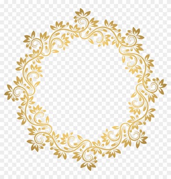 Gold Deco Round Border Png Transparent Clip Art - Gold Deco Round Border Png Transparent Clip Art