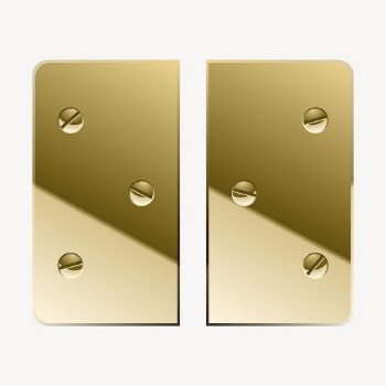 Gold door hinge clipart, object | Free PSD - rawpixel