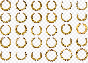 Gold Download Icon - Golden wheat frame vector material 