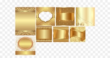 Gold Euclidean vector - Gold ornate pattern vector background 