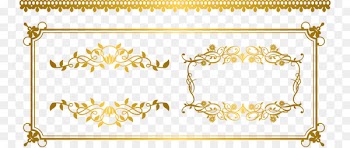 Gold Euclidean vector Ornament - Fancy Gold Border 
