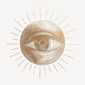 Gold eye drawing, vintage mystical | Free PSD Illustration - rawpixel