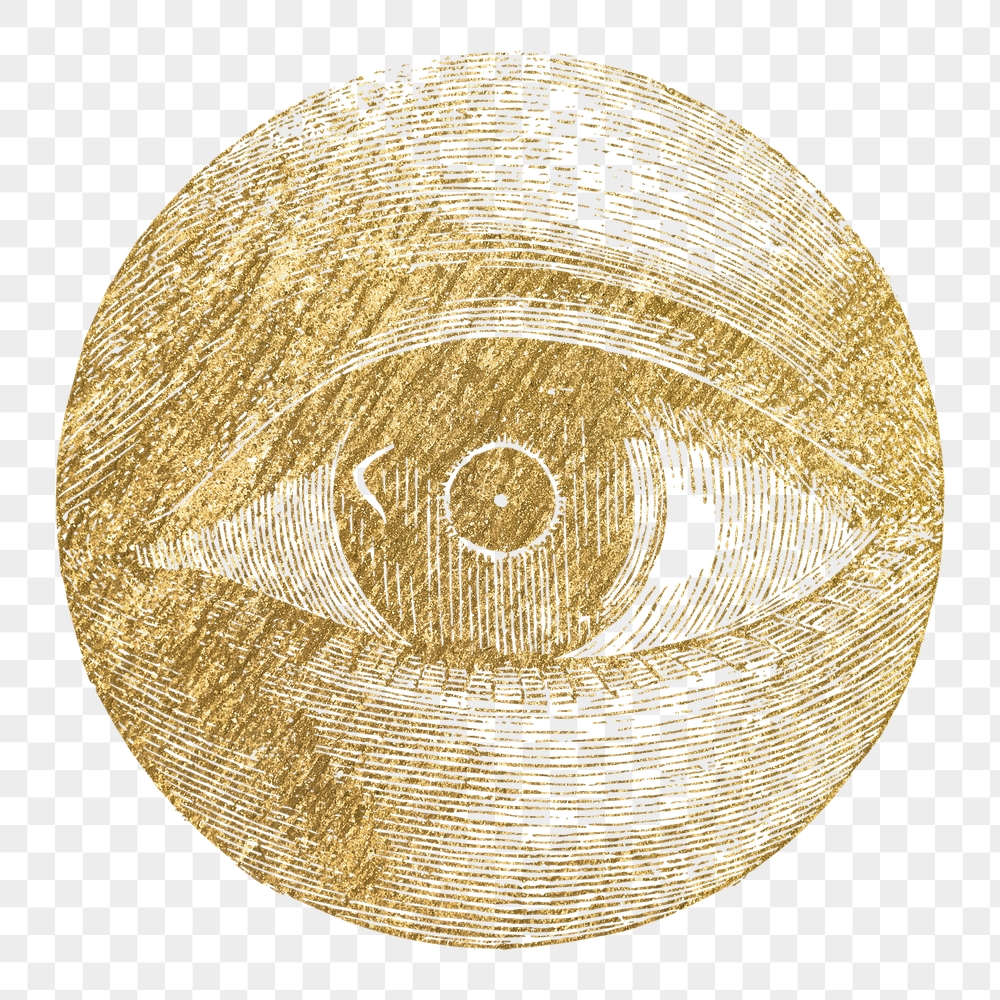 Gold eye png sticker, mystical | Free PNG Illustration - rawpixel