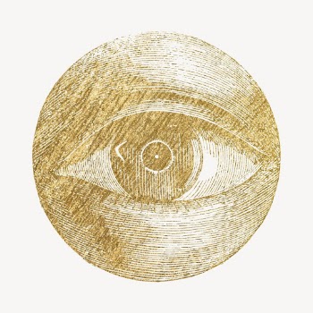 Gold eye sticker, aesthetic mystical | Free Vector Illustration - rawpixel