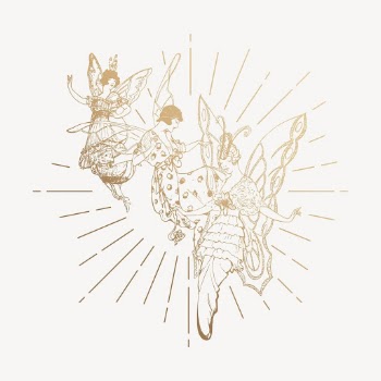 Gold fairies drawing, vintage mythical | Free PSD Illustration - rawpixel