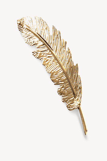 Gold feather collage element psd | Free PSD - rawpixel