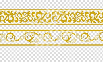 Gold floral accent sticker illustration, Decorative arts Stencil Ornament Sticker, Gold lace border pattern material transparent background PNG clipart