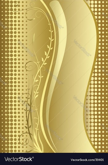 Gold floral background vector image