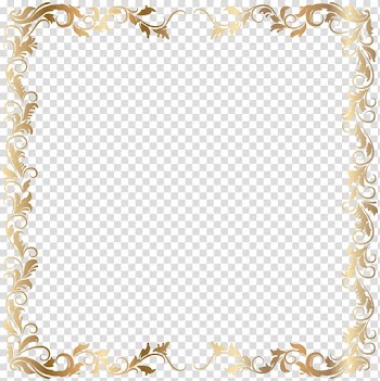 Gold floral border , Frames Gold , border transparent background PNG clipart